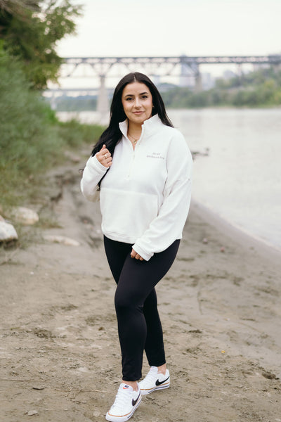 The "In My Wellness Era" Half Zip Pullover Sweater