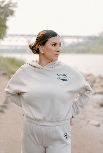 The "Women Empower Women" Cinched Bottom Hoodie