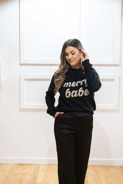 The "Merry Babe" Holiday Crewneck