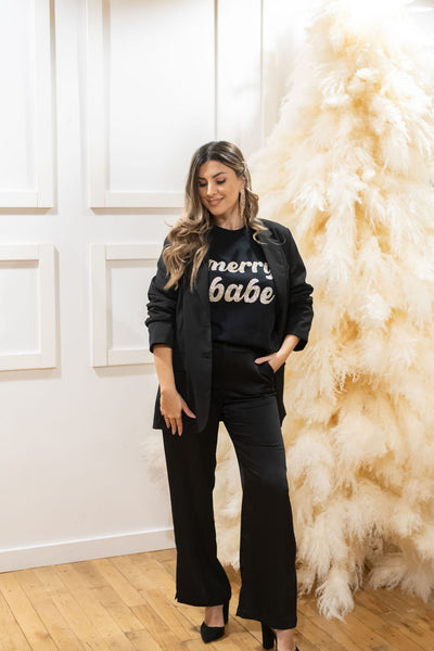 The "Merry Babe" Holiday Crewneck