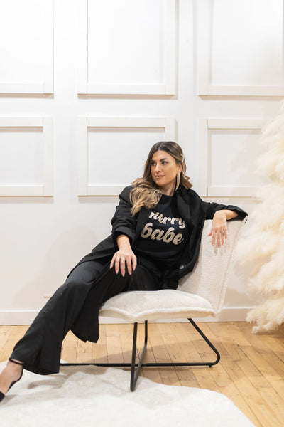 The "Merry Babe" Holiday Crewneck