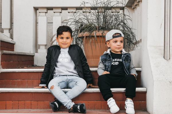 The "GOSSIP KID" Gossip Kids Unisex Crewneck Sweater | GREY