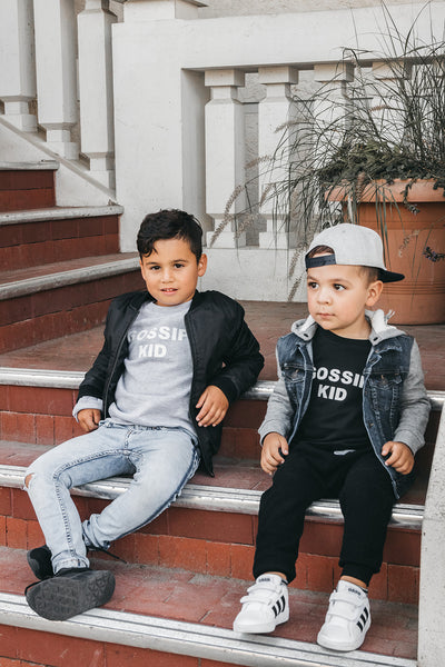 The "GOSSIP KID" Gossip Kids Unisex Crewneck Sweater | BLACK