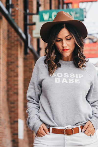 The "GOSSIP BABE" Classic Crewneck Sweater