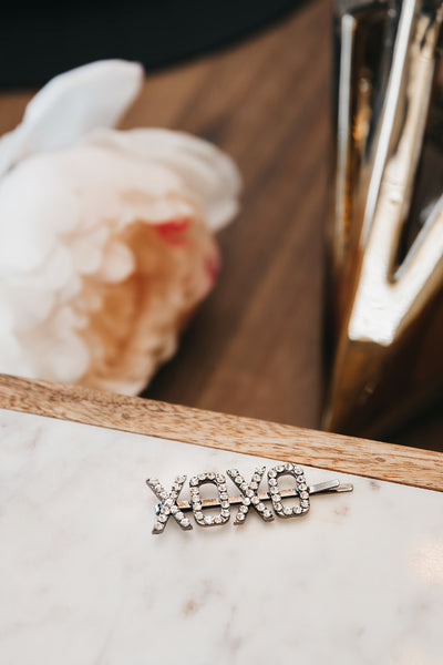 The "XOXO" Rhinestone Hair Clip