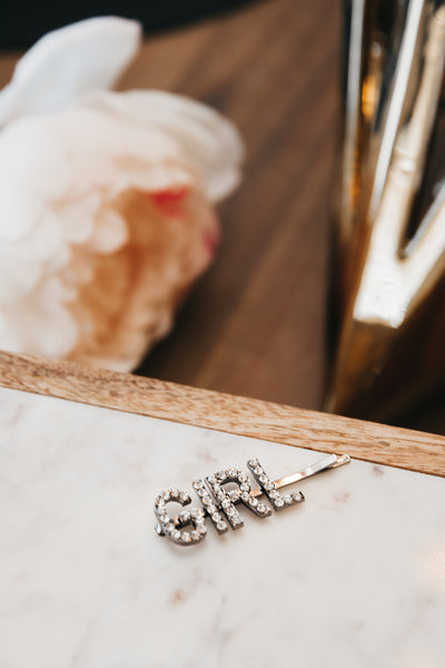 The "GIRL" Rhinestone Hair Clip