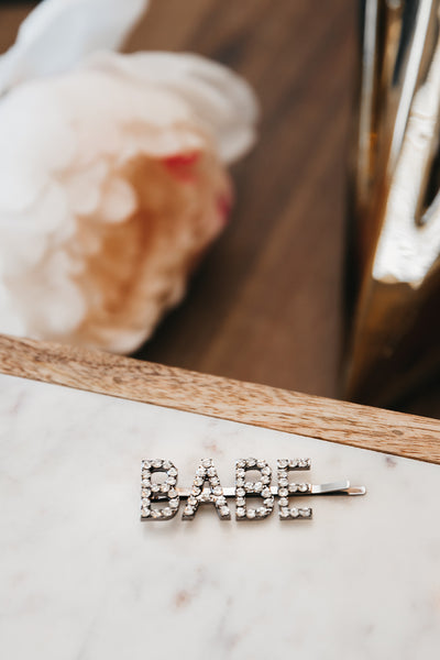 The "BABE" Rhinestone Hair Clip