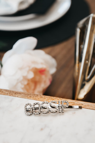 The "GOSSIP" Rhinestone Hair Clip