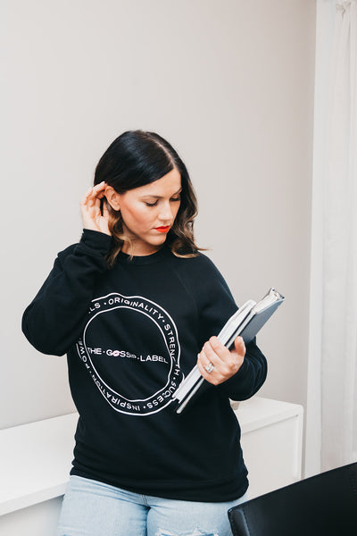 "The Gossip Label" Classic Crewneck Sweater