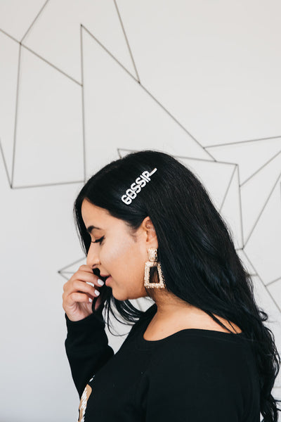 The "GOSSIP" Rhinestone Hair Clip