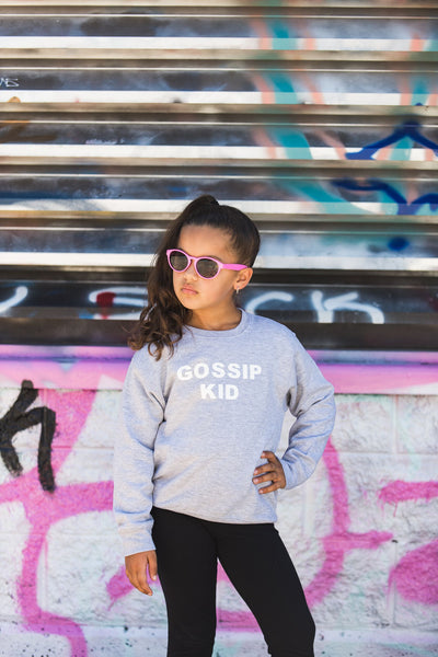 The "GOSSIP KID" Gossip Kids Unisex Crewneck Sweater | GREY