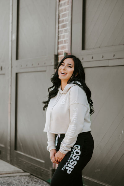 The "Gossip Signature" Crop Hoodie