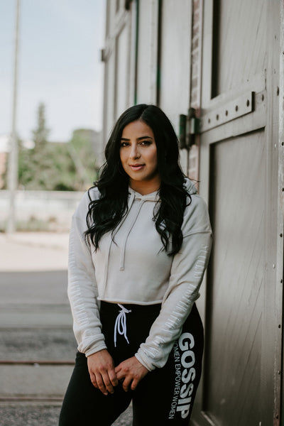 The "Gossip Signature" Crop Hoodie