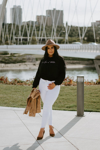 The "La Vie Est Belle" Crop Hoodie