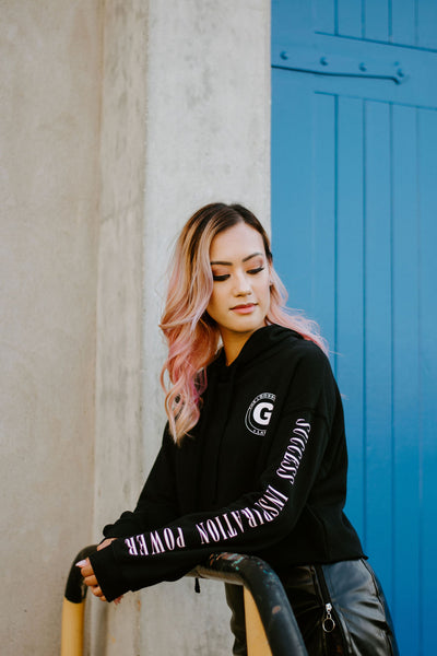The "Gossip Signature" Crop Hoodie