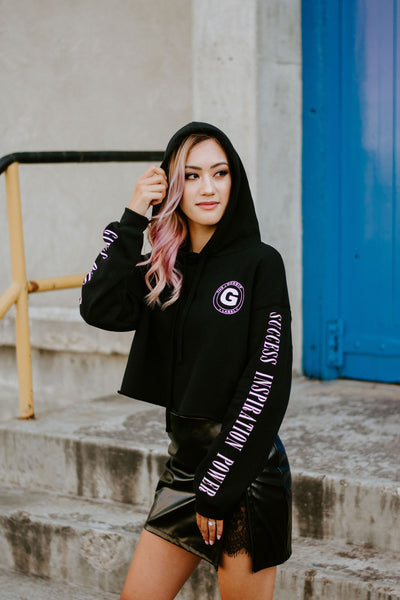 The "Gossip Signature" Crop Hoodie