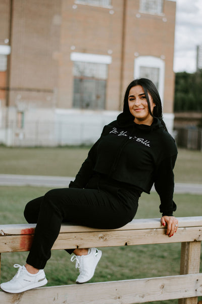 The "La Vie Est Belle" Crop Hoodie