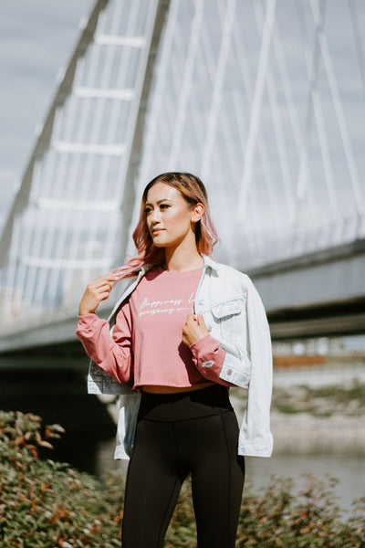 The "Happiness Looks Gorgeous On You" Crop Tee