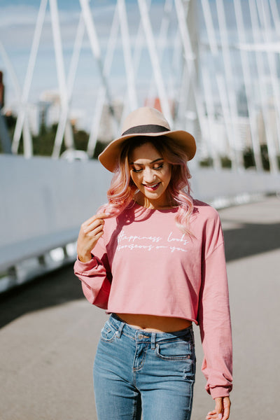 The "Happiness Looks Gorgeous On You" Crop Tee