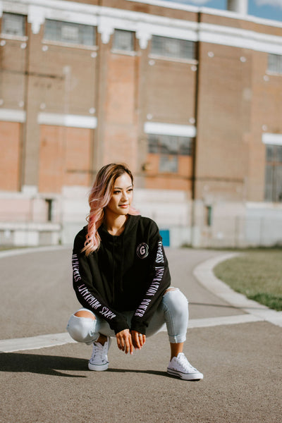 The "Gossip Signature" Crop Hoodie