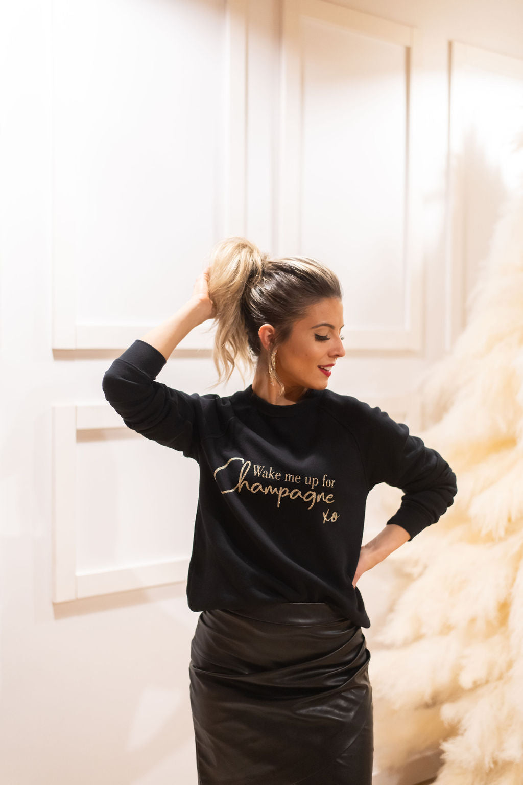 The "Wake Me Up For Champagne" Holiday Crewneck
