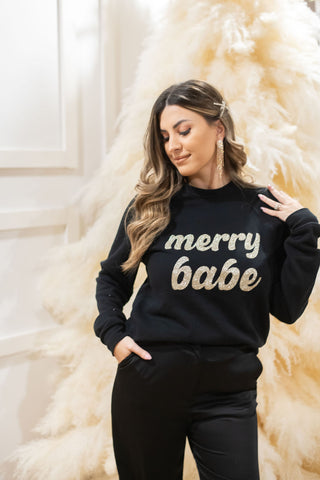 The "Merry Babe" Holiday Crewneck