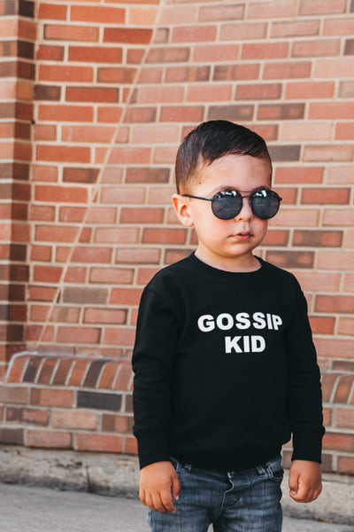 The "GOSSIP KID" Gossip Kids Unisex Crewneck Sweater | BLACK