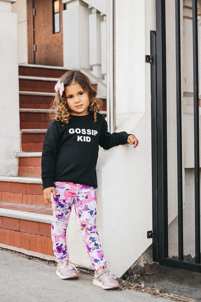 The "GOSSIP KID" Gossip Kids Unisex Crewneck Sweater | BLACK