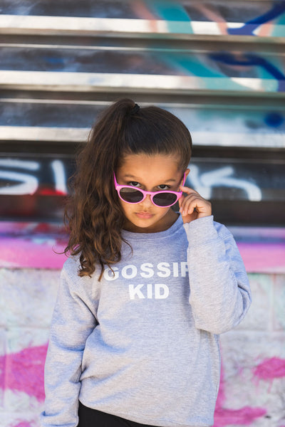 The "GOSSIP KID" Gossip Kids Unisex Crewneck Sweater | GREY