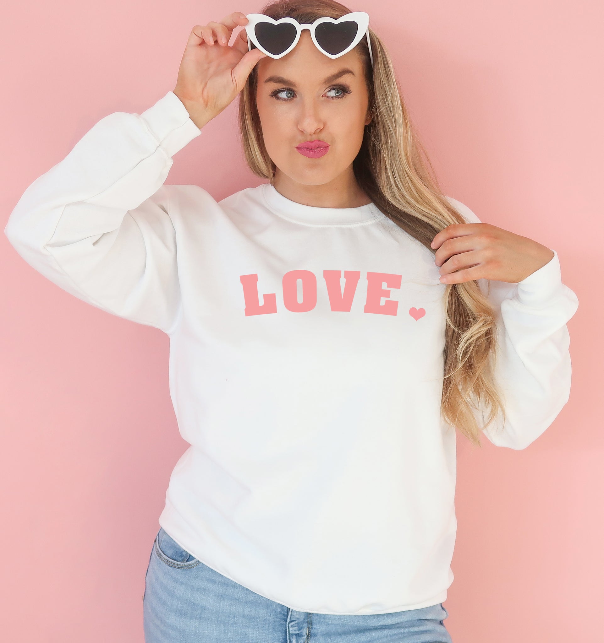 The "Blushing Love" Crewneck Sweater